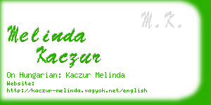 melinda kaczur business card